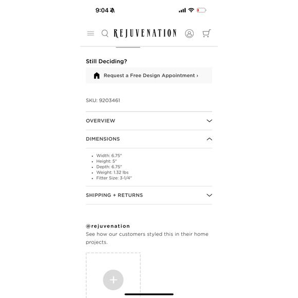 Rejuvenation Opal Domed Schoolhouse Glass Fitter 3 1/4” shade 5” pendant light - Picture 2 of 5